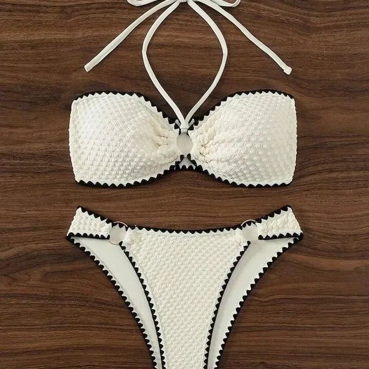 Sexy Trendy Ladies High Waisted Bikini Set Tummy Control Swimwear Breathable Quick Dry Stylish Beachwear Pool Party Outfit 2026