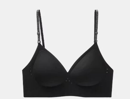 Deep V Backless Bra Strappy, U Neck Halter Bandeau, Seamless Minimizer, Invisible Nude Thin Strap, Sexy T-Shirt Bra