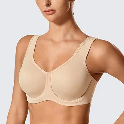 Sports Bra Womens High Impact Double Layer Max Control Non Padded Underwire Active Bra 34 36 38 40 42  C D E