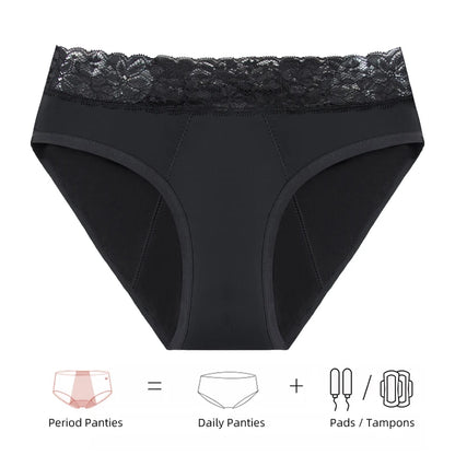 Detachable Women Menstrual Panties 4-Layer Leak Proof Period Underwear Absorbent Breathable Briefs New Fashion Lingerie Dropship